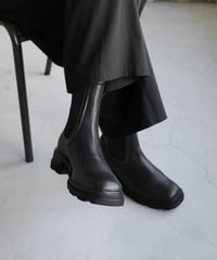 【CTHY＋VEIN】COW LEATHER SIDE GORE BOOTS [EMBOSSED / ANTIQUE]