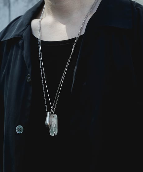 VINTAGE DOGTAG LONG NECKLACE by artisan