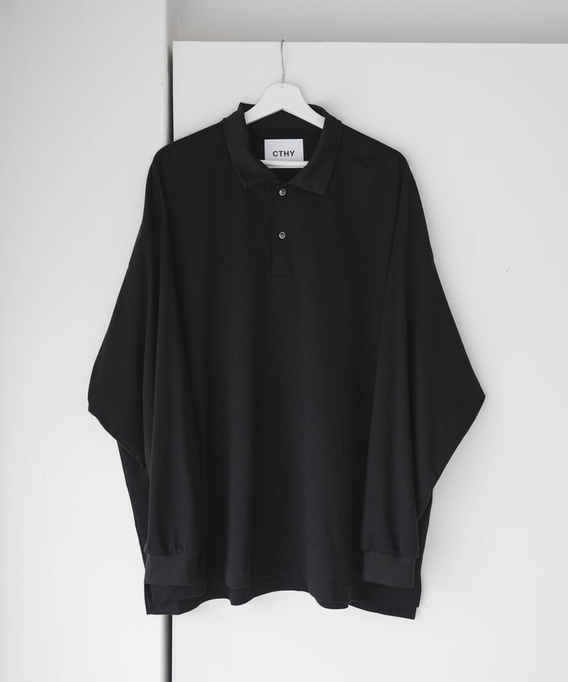 LUXURY MATERIAL LONG SLEEVE POLO SHIRT by SUVIN