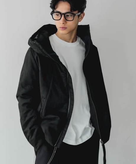 AEROGEL×SEA ISLAND MICROFIBER SUEDE HOODED BLOUSON