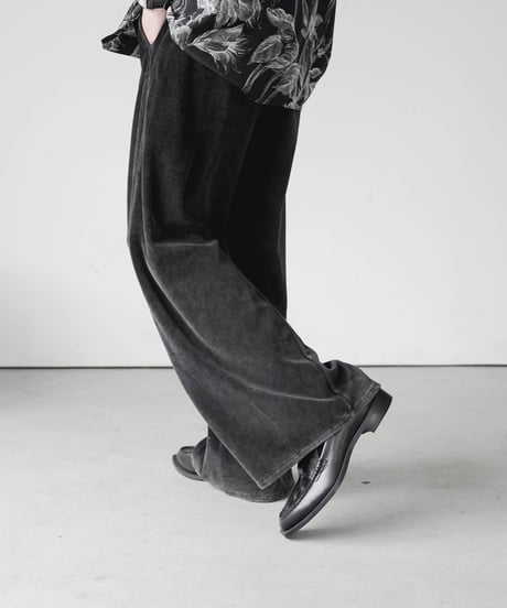 VINTAGE 3D CUTTING FADE VELOURS PANTS