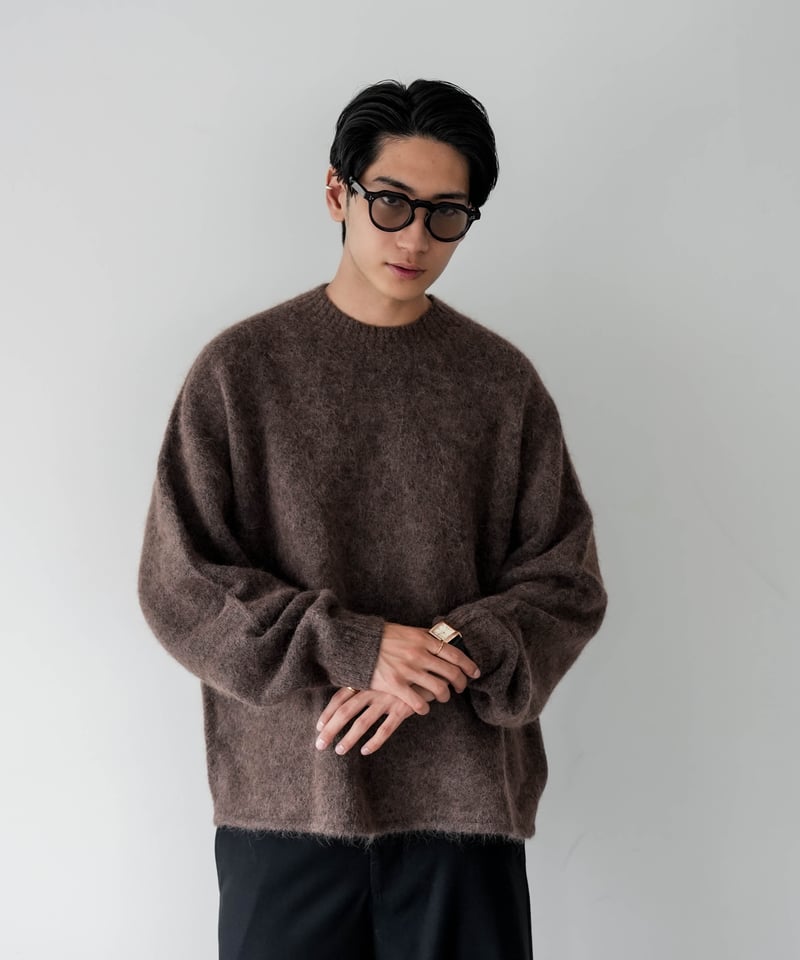 ATON　アルパカモックネックニット　上代4.6万 ATON アルパカモックネックニット 上代4.6万 - メルカリ