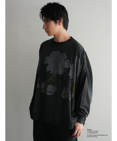 【CTHY+PEANUTSxDISCOVERED】PIGMENT DYED MOCKNECK CUTSEW