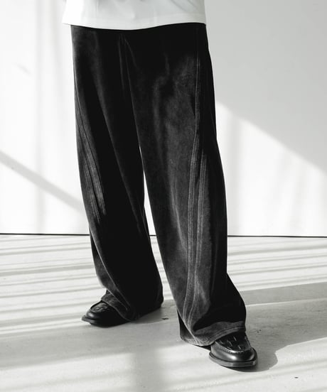 VINTAGE 3D CUTTING FADE VELOURS PANTS
