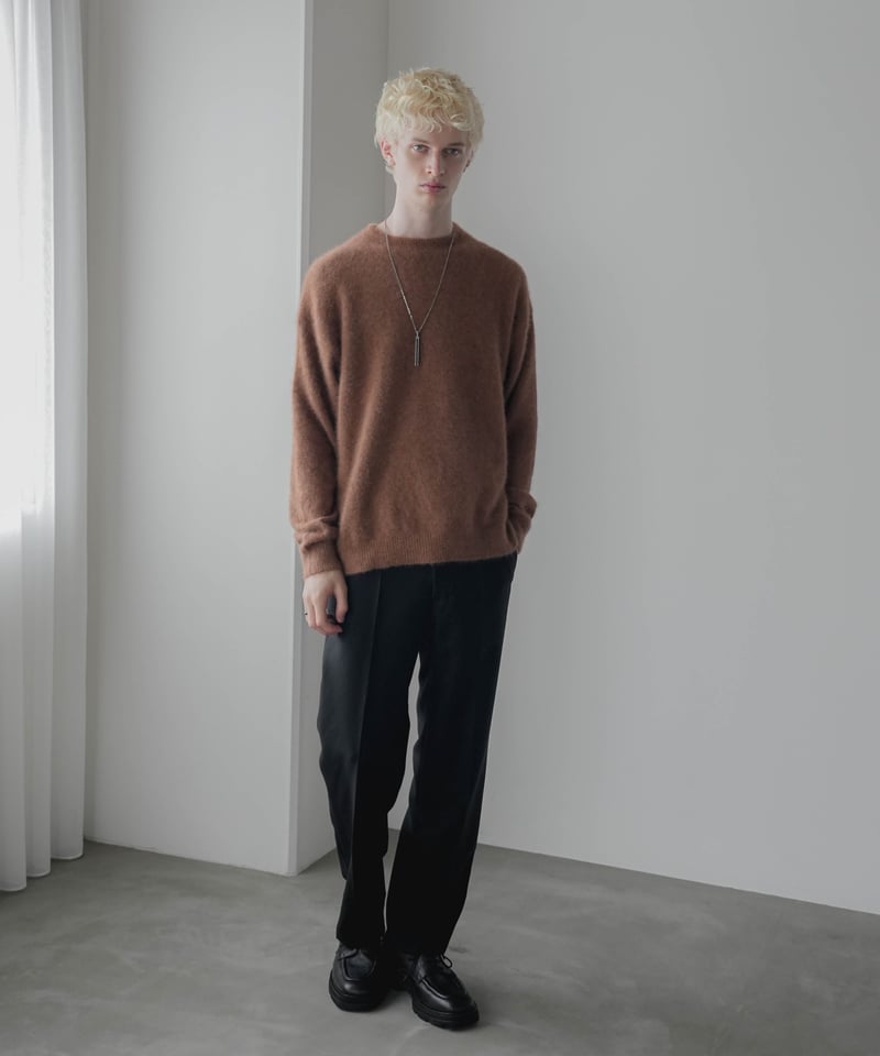 FOX SILK WOOL SHAGGY KNIT PULLOVER | CTHY