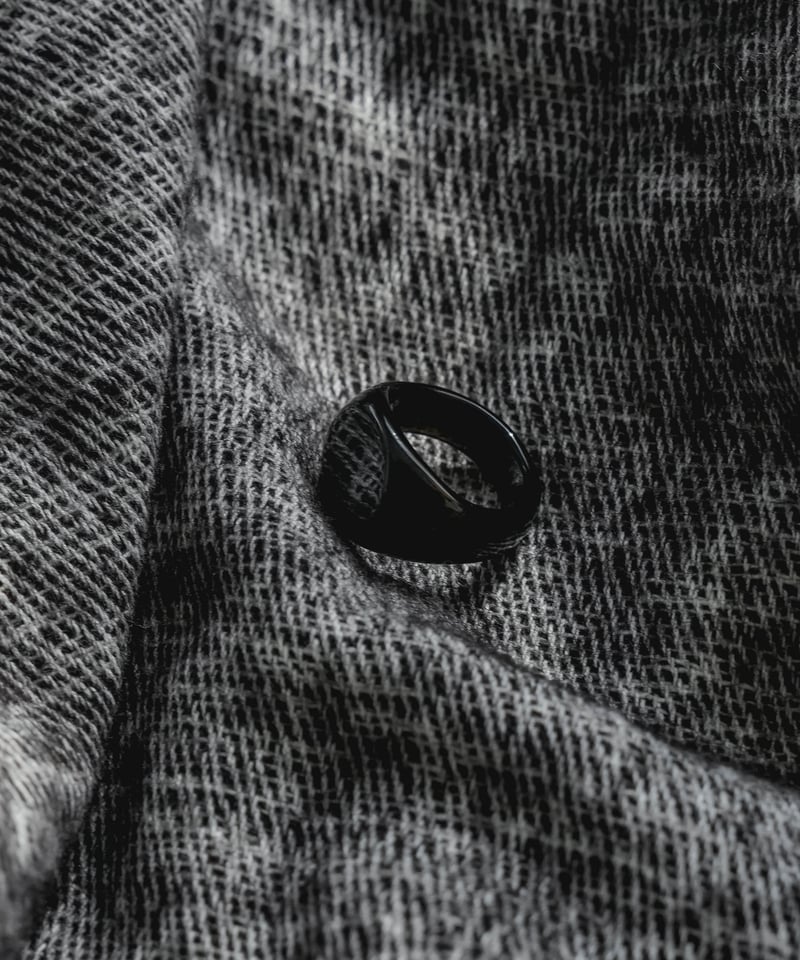 LUXURY MATERIAL ALL STONE RING by BLACK AGATE |