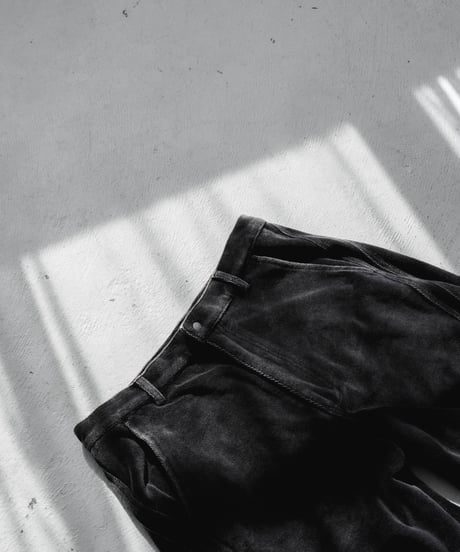 VINTAGE 3D CUTTING FADE VELOURS PANTS
