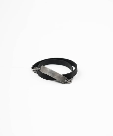 GUIDI LEATHER PLATE BRACELET by artisan
