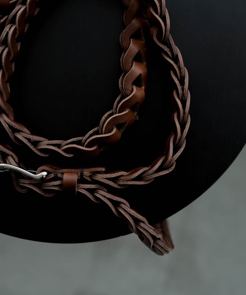 LUXURY MATERIAL CHAIN LONG BUTTERO LEATHER BELT