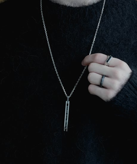 STONE SILVER OBJECT NECKLACE