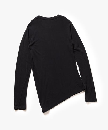 [VEIN27SS] TWISTED NOIL SILK JERSEY L/S CURVE TEE