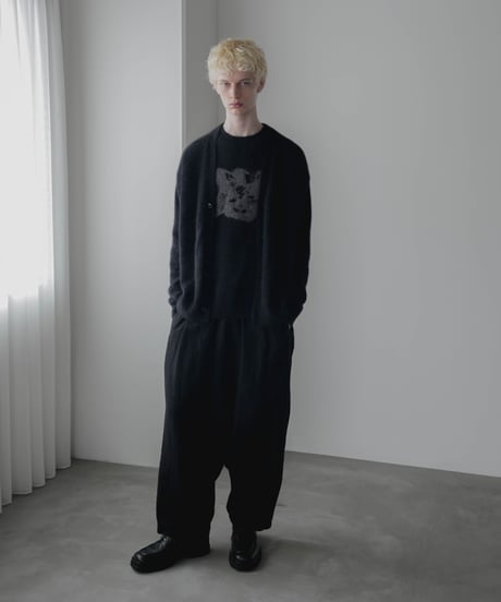 FOX SILK WOOL SHAGGY KNIT PULLOVER