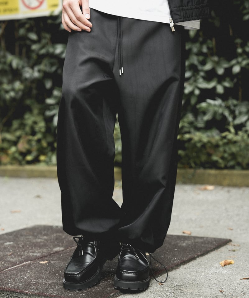 CTHY+VEIN】PE WRINKLES TAFFETA TRACK WIDE PANTS CTHY+VEIN】PE WRINKLES TAFFETA TRACK WIDE PANTS