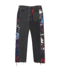 [DISCOVERED27SS] Band Tee Zip Denim Pants
