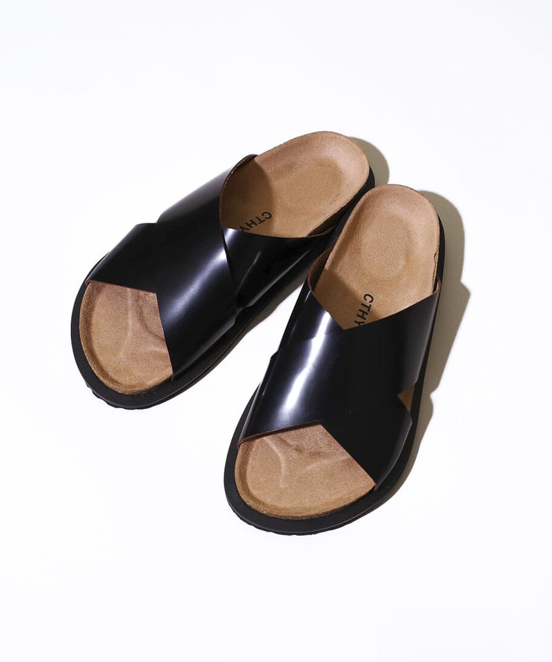 【CTHY】CROSS LETHER DAD SANDALS