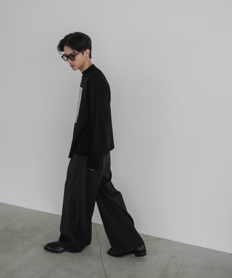 LUXURY MATERIAL SUVIN PLATINUM LONG SLEEVE MOCKNECK CUTSEW