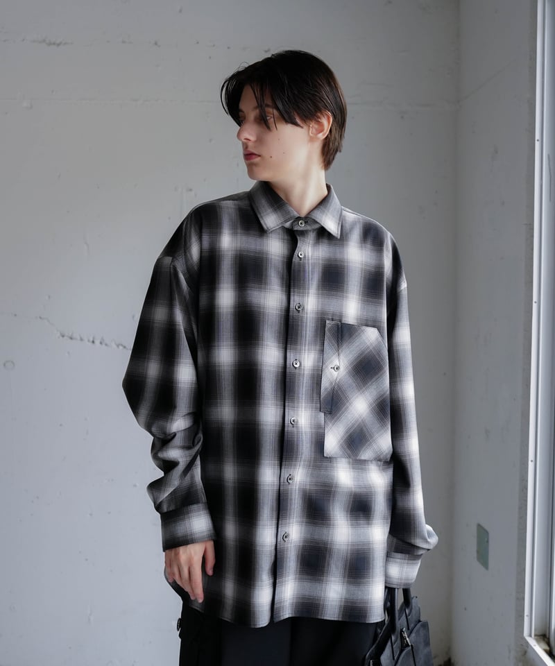 CTHY＋no.】 OVERSIZE OMBRE CHECK SHIRTS | CTHY