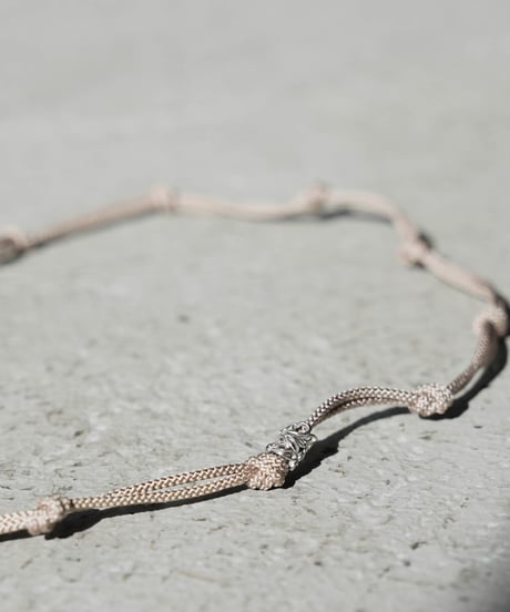 BRAIDED SILK CORD NECKLACE by Silver 950