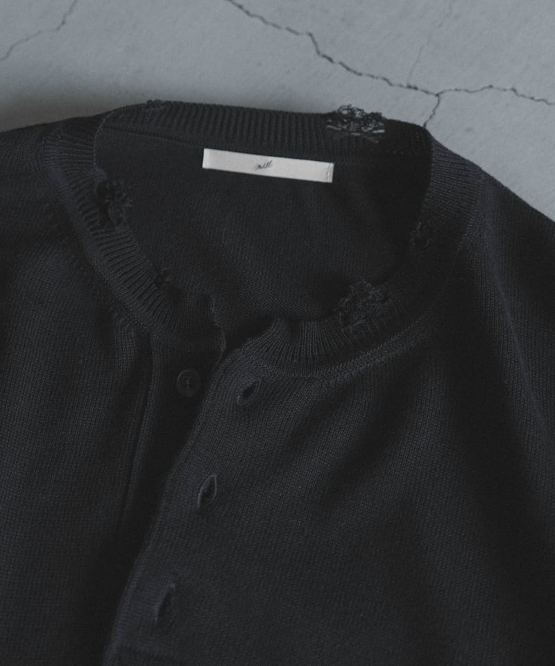CTHY 別注　mill クラッシュヘンリーネックニット CTHY 別注mill クラッシュヘンリーネックニット