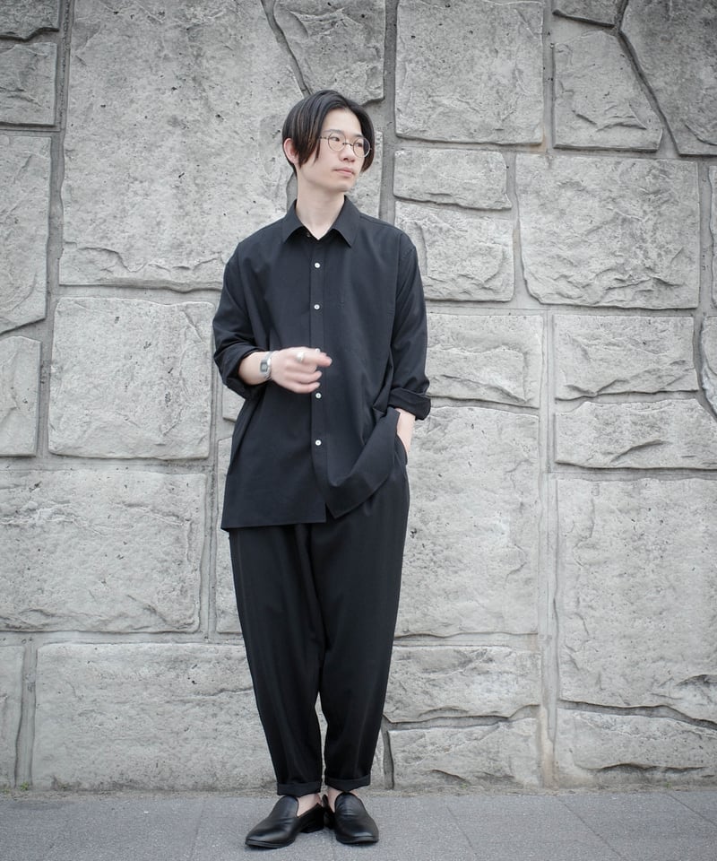【CTHY】フランネル　ウール　ワイド　スラックス WOOL DENIM WIDE TROUSERS | CTHY