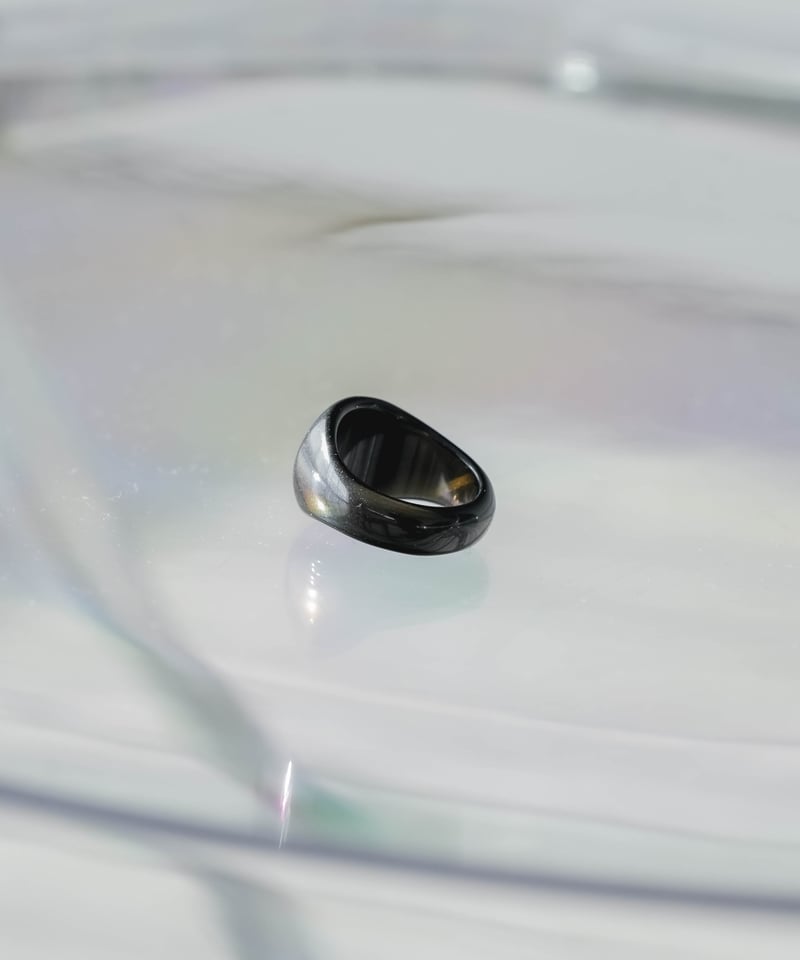 LUXURY MATERIAL ALL STONE RING by BLACK AGATE |