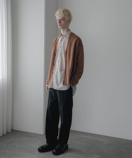FOX SILK WOOL SHAGGY KNIT CARDIGAN