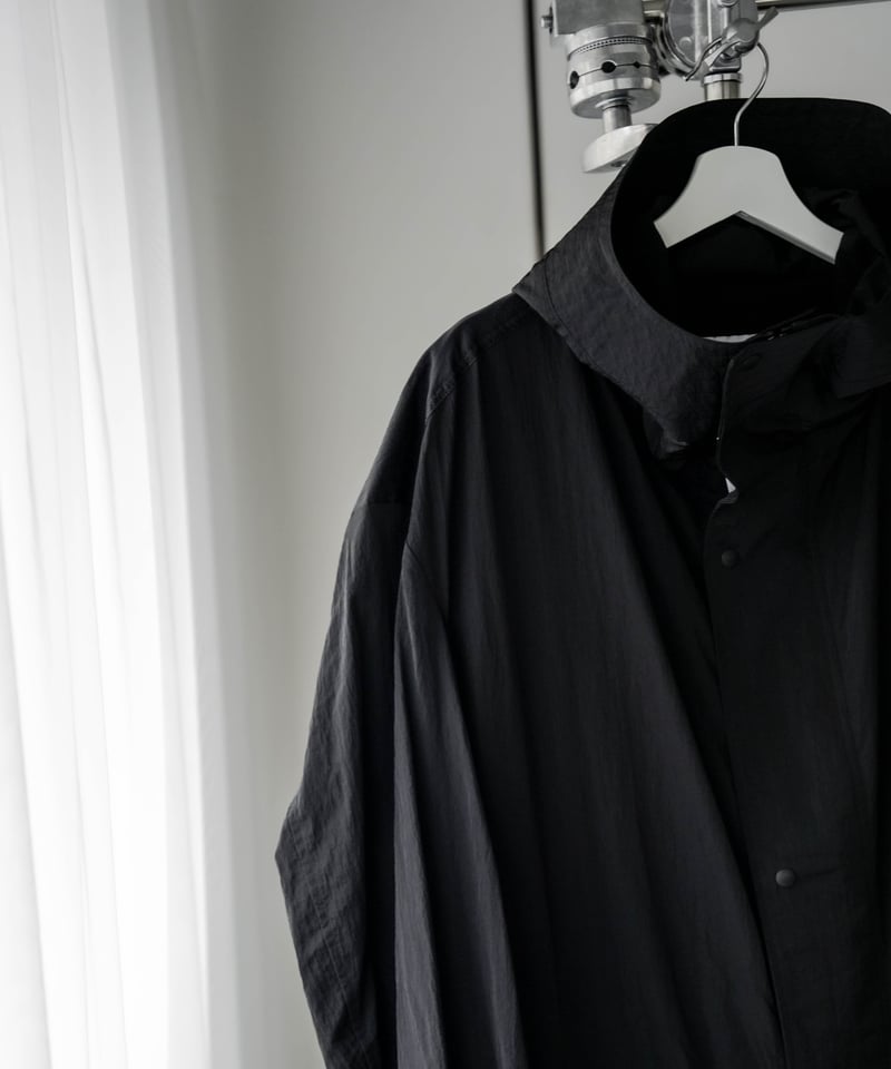 極美品 超高級リモンタナイロンコート 黒 ユニバーサルランゲージ LIMONTA LUXURY MATERIAL HOODED COAT by LIMONTA ITALY FA