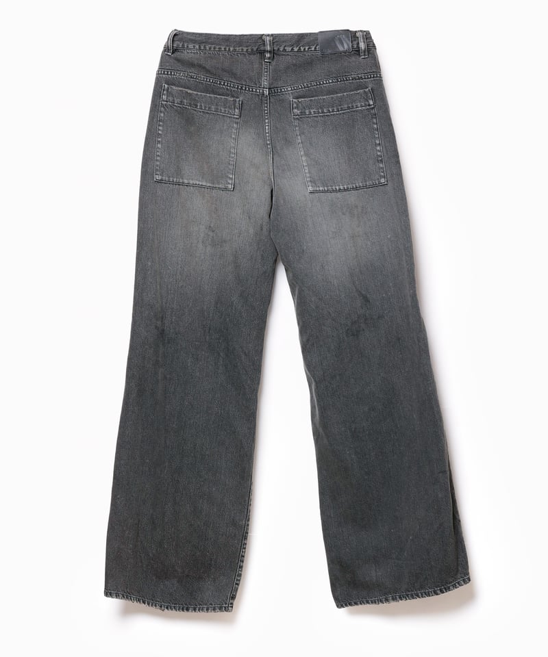 VEIN26AW]11OZ DENIM CUTOFF BAGGY JEANS | CTHY