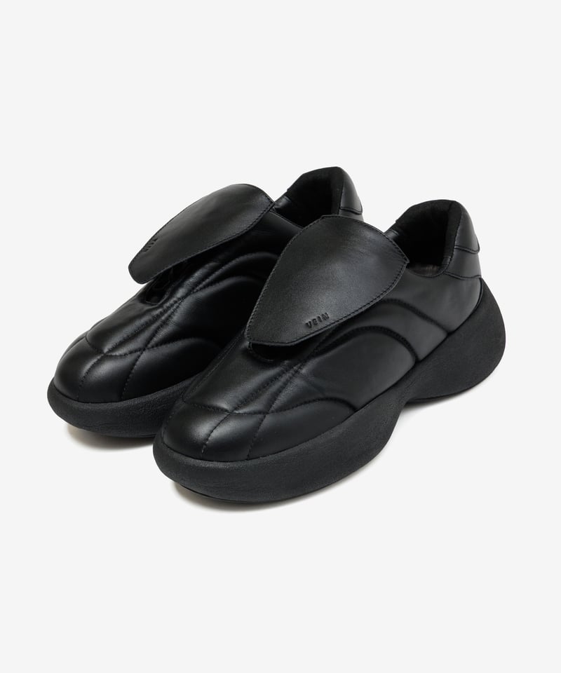 VEIN27SS] COW LEATHER PUFFER CLEAT TRAINER | CTHY
