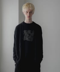 FOX SILK WOOL SHAGGY KNIT PULLOVER