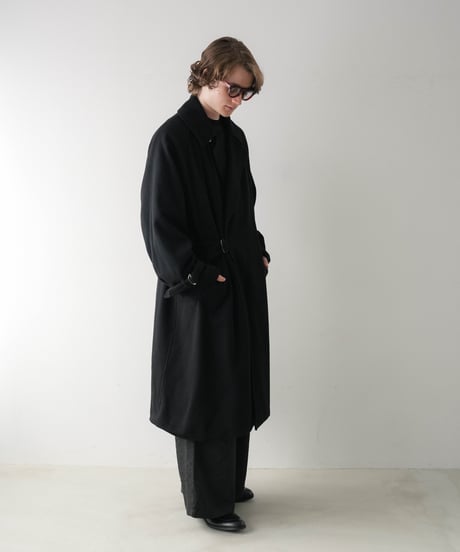 LUXURY MATERIAL TIELOCKEN COAT by Super140’s Jackal WOOL