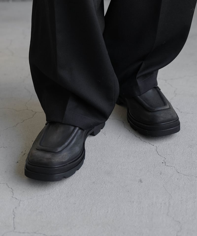 CTHY＋VEIN COW LEATHER LOAFERS エンボス サイズ42 CTHY+VEIN】EMBOSSED COW LEATHER LOAFERS