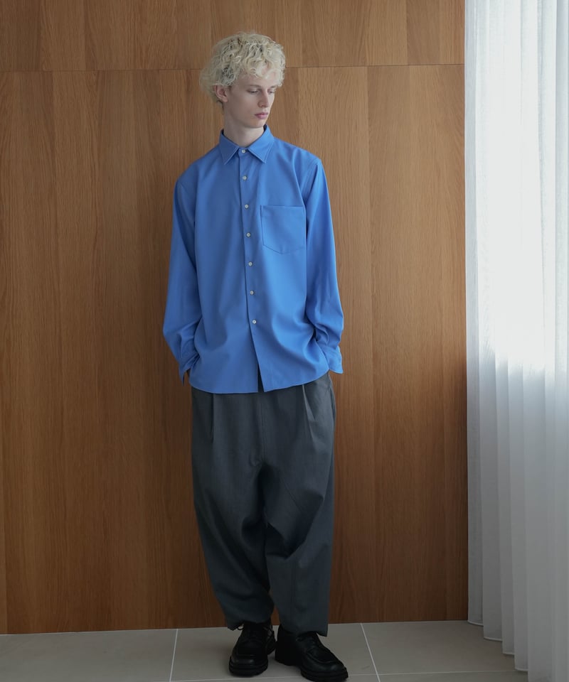 LUXURY MATERIAL BISHU WOOL WIDE SAROUEL SLACKS