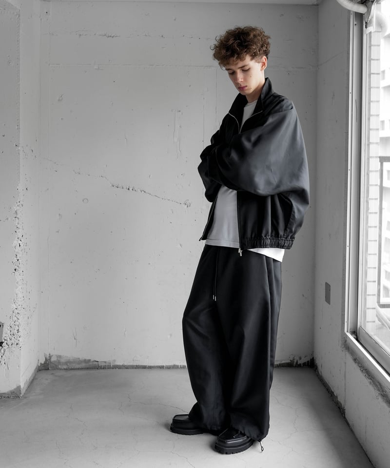 CTHY＋VEIN】PE WRINKLES TAFFETA TRACK WIDE PANTS