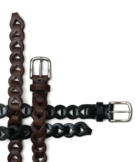 LUXURY MATERIAL CHAIN LONG BUTTERO LEATHER BELT