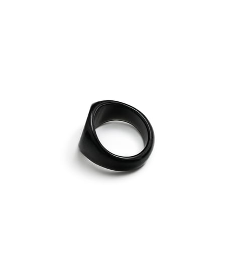 LUXURY MATERIAL ALL STONE RING by BLACK AGATE