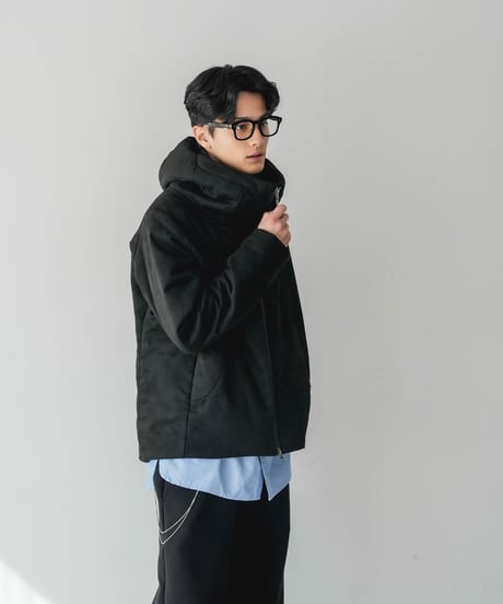 AEROGEL×SEA ISLAND MICROFIBER SUEDE HOODED BLOUSON