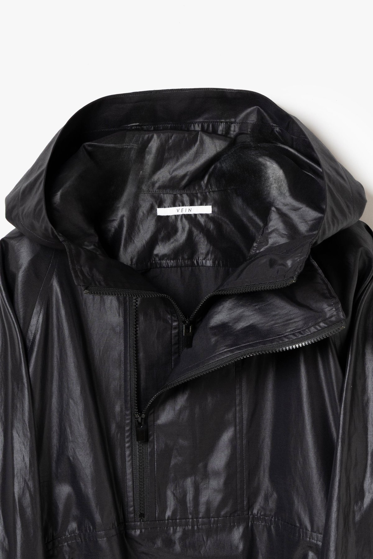 VEIN27SS] T/C GLOSSY TAFFETA DOUBLE-ZIP ANORAK