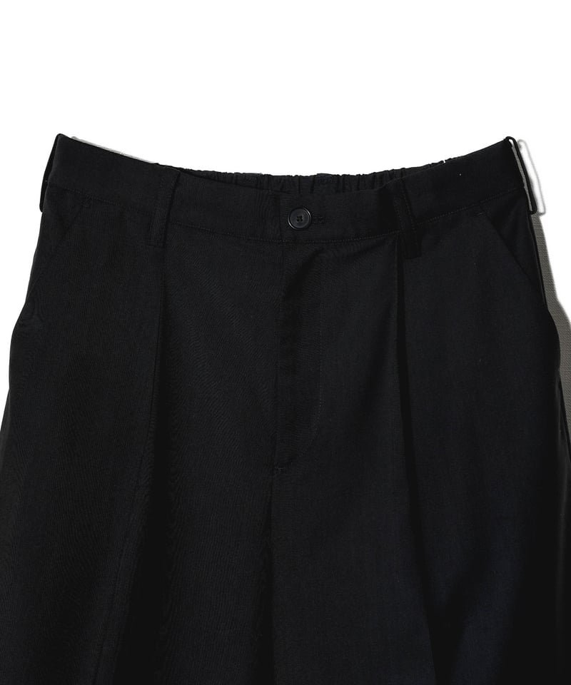 TWILL WIDE TAPERED SLACKS | CTHY