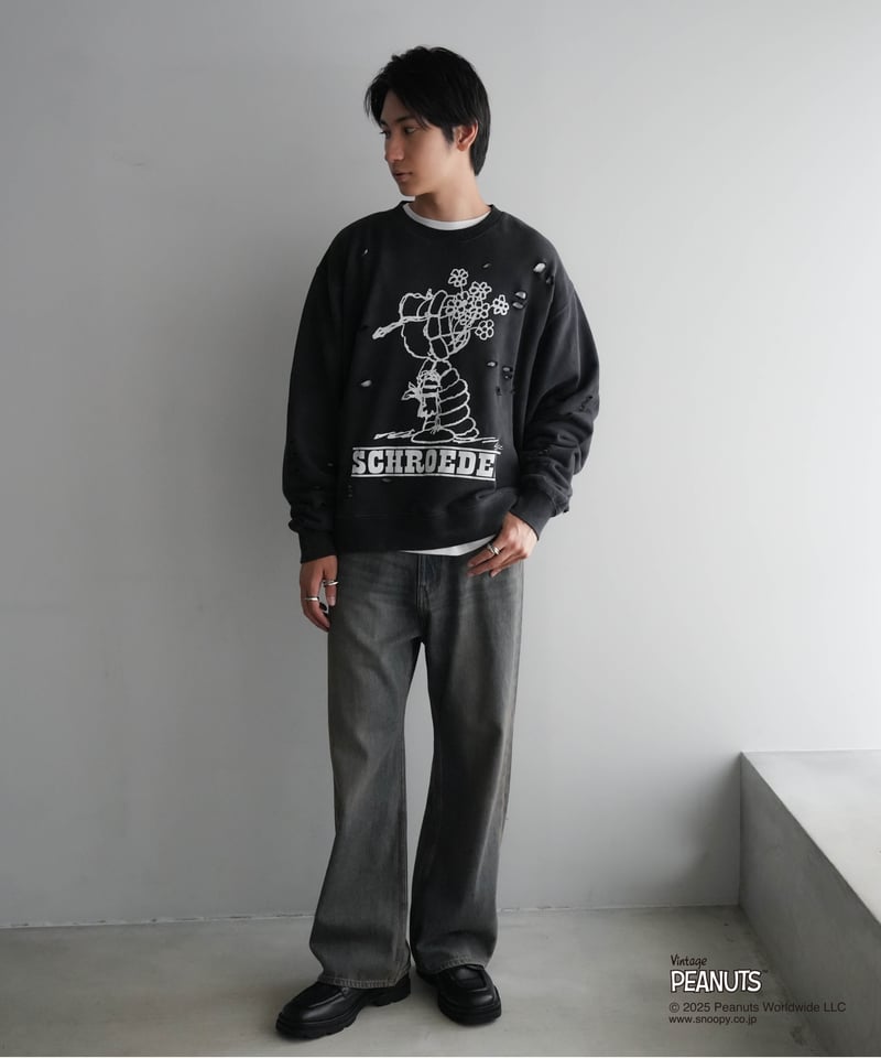 CTHY+PEANUTSxDISCOVERED】DAMAGE PIGMENT DYED OV