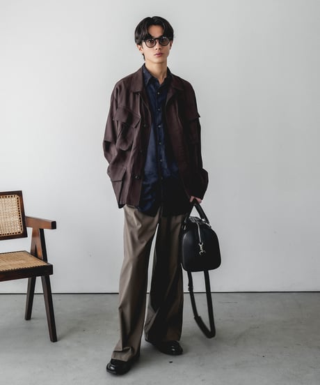HIGH-END VISCOSE LINEN DRAPE FATIGUE JACKET