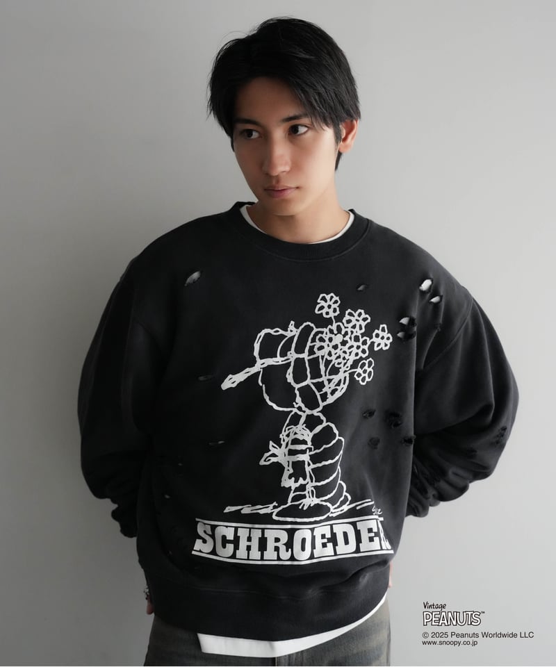 CTHY+PEANUTSxDISCOVERED】DAMAGE PIGMENT DYED OV