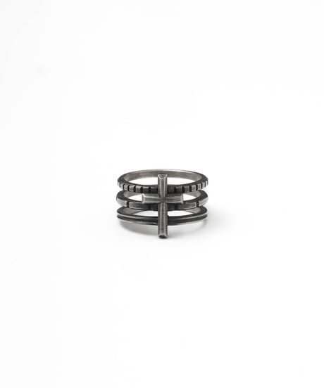 MULTILAYER CROSS RING by artisan