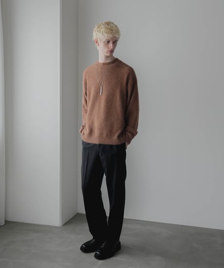 FOX SILK WOOL SHAGGY KNIT PULLOVER