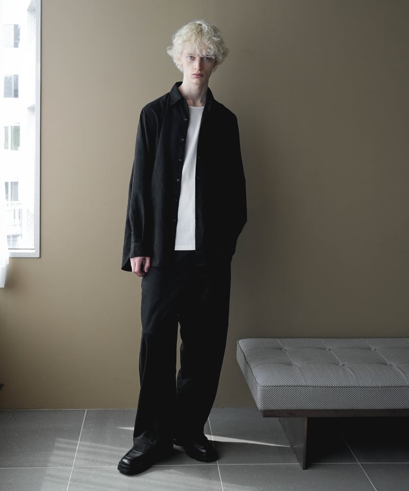 SEA ISLAND MICROFIBER SUEDE DRAPE TROUSERS | CTHY