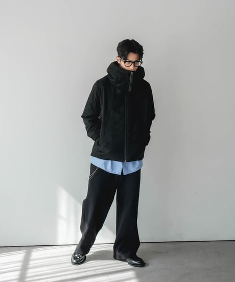 AEROGEL×SEA ISLAND MICROFIBER SUEDE HOODED BLOUSON