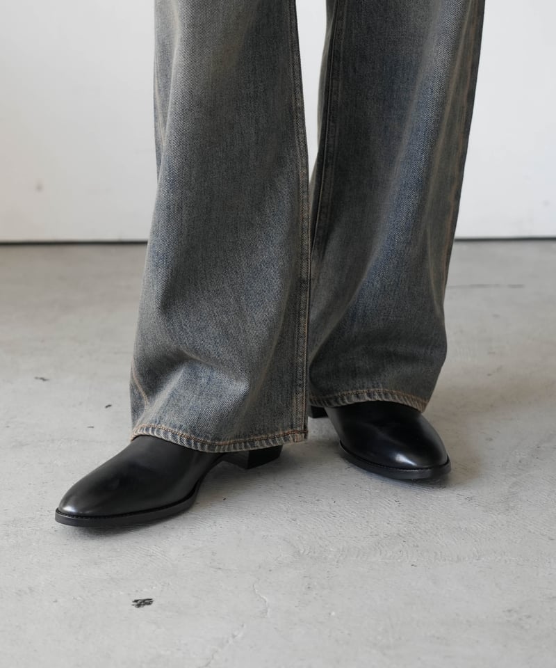 LUXURY MATERIAL LEATHER HEEL BOOTS by Annonay |