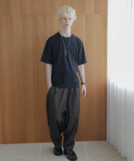 LUXURY MATERIAL BISHU WOOL WIDE SAROUEL SLACKS