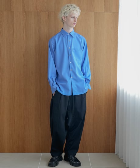LUXURY MATERIAL BISHU WOOL WIDE SAROUEL SLACKS