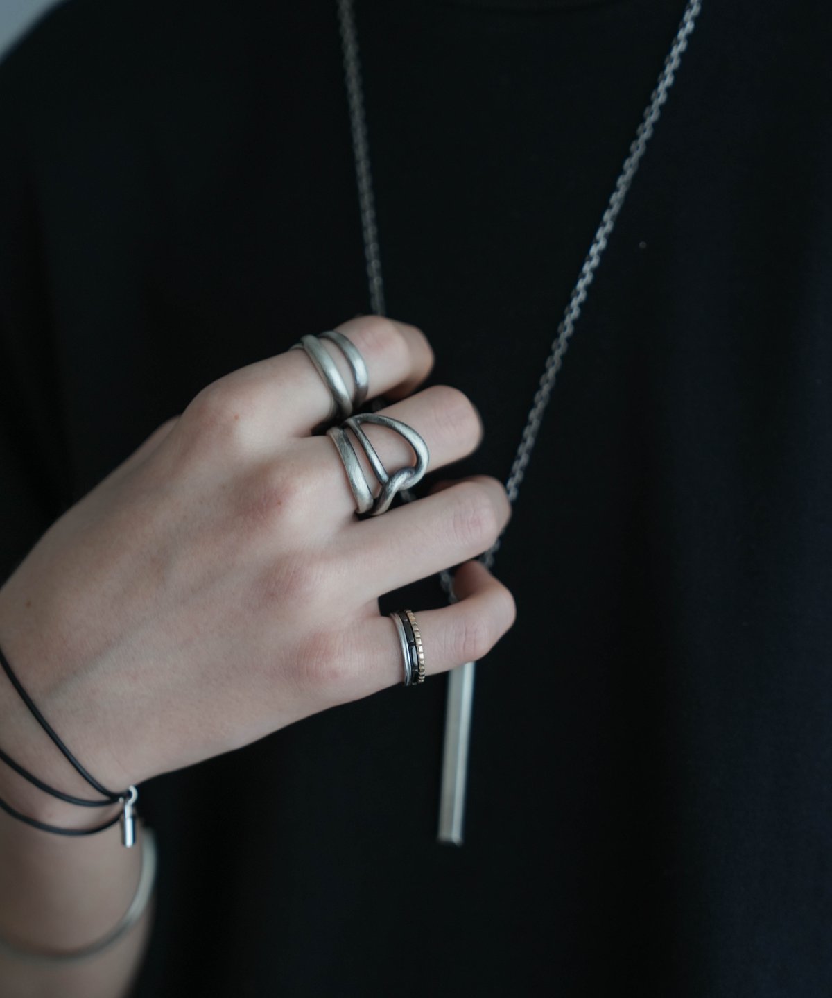 LAYER PINKY RING Silver950 × K10 [3連] | CTHY